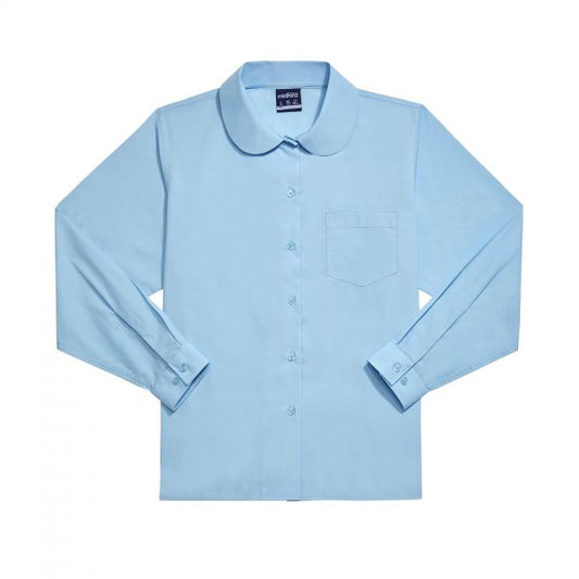 Winter Long Sleeve Girls Sky Blue Blouse