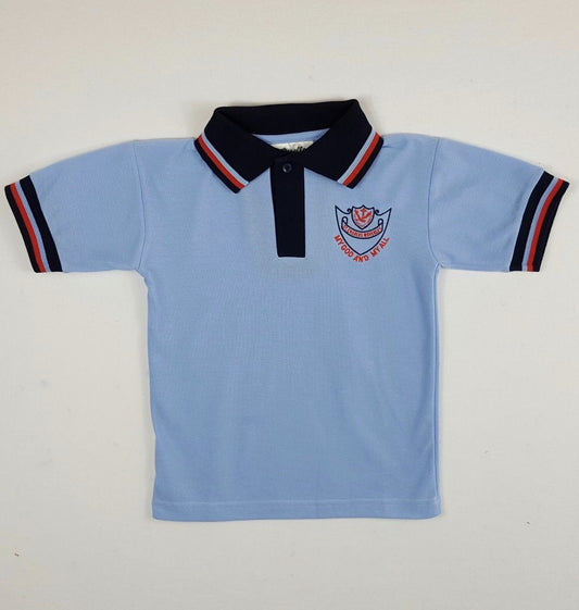 Short Sleeve Sky Blue Sports Polo